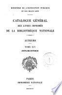 Catalogue général des livres imprimés de la Bibliothèque Nationale