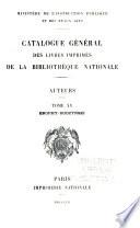Catalogue général des livres imprimés de la Bibliothèque nationale