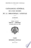 Catalogue général des livres imprimés de la Bibliothèque nationale