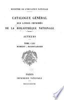Catalogue général des livres imprimés de la Bibliothèque nationale
