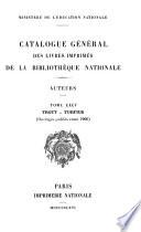 Catalogue général des livres imprimés de la Bibliothèque nationale