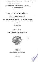 Catalogue général des livres imprimés de la Bibliothèque nationale