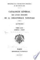 Catalogue général des livres imprimés de la Bibliothèque nationale
