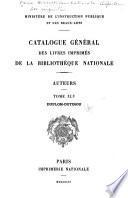 Catalogue général des livres imprimés de la Bibliothèque nationale