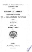 Catalogue général des livres imprimés de la Bibliothèque nationale