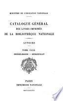 Catalogue général des livres imprimés de la Bibliothèque nationale