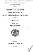 Catalogue général des livres imprimés de la Bibliothèque nationale