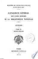 Catalogue général des livres imprimés de la Bibliothèque Nationale