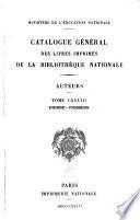 Catalogue général des livres imprimés de la Bibliothèque nationale