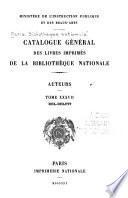 Catalogue général des livres imprimés de la Bibliothèque nationale