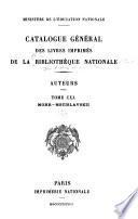 Catalogue général des livres imprimés de la Bibliothèque nationale