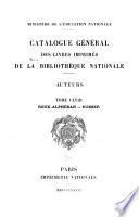 Catalogue général des livres imprimés de la Bibliothèque nationale