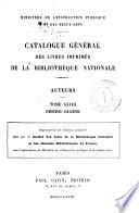 Catalogue général des livres imprimés de la Bibliothèque nationale