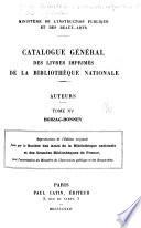 Catalogue général des livres imprimés de la Bibliothèque nationale