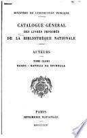 Catalogue général des livres imprimés de la Bibliothèque nationale