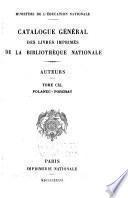 Catalogue général des livres imprimés de la Bibliothèque nationale