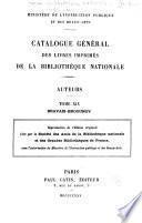 Catalogue général des livres imprimés de la Bibliothèque nationale