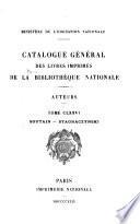 Catalogue général des livres imprimés de la Bibliothèque nationale