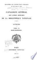 Catalogue général des livres imprimés