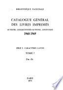 Catalogue général des livres imprimés