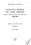 Catalogue général des livres imprimés