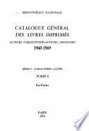 Catalogue général des livres imprimés