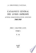 Catalogue général des livres imprimés