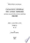 Catalogue général des livres imprimés