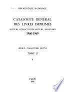 Catalogue général des livres imprimés