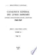 Catalogue général des livres imprimés