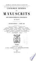 Catalogue général des manuscrits des bibliothèques publiques de France. Départements