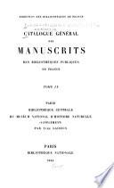 Catalogue général des manuscrits des bibliothèques publiques de France. Départements
