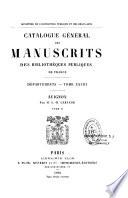 Catalogue général des manuscrits des bibliothèques publiques de France