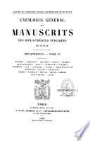 Catalogue général des manuscrits des bibliothèques publiques de France