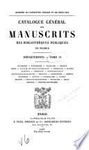 Catalogue général des manuscrits des bibliothèques publiques de France