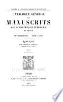 Catalogue général des manuscrits des bibliothèques publiques de France