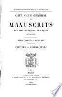 Catalogue général des manuscrits des bibliothèques publiques de France
