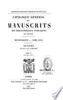 Catalogue général des manuscrits des bibliothèques publiques de France