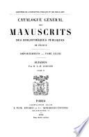 Catalogue général des manuscrits des bibliothèques publiques de France