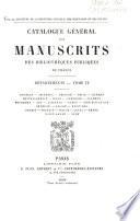 Catalogue général des manuscrits des bibliothèques publiques de France