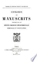 Catalogue général des manuscrits des bibliothèques publiques de France