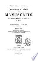 Catalogue général des manuscrits des bibliothèques publiques de France