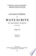 Catalogue général des manuscrits des bibliothèques publiques de France
