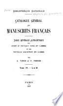 Catalogue général des manuscrits français