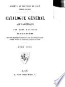 Catalogue générale alphabétique par nom s'auteurs: no. 1 au no. 20.450