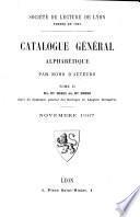 Catalogue générale alphabétique par nom s'auteurs: no. 20451 au no. 30550