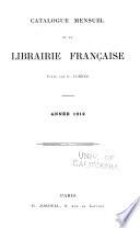 Catalogue Mensuel de la Librairie Française