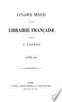 Catalogue mensuel de la librairie française