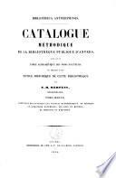 Catalogue méthodique de la bibliothèque publique d'Anvers