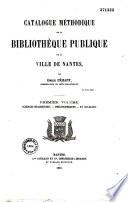 Catalogue méthodique de la bibliothèque publique de la ville de Nantes
